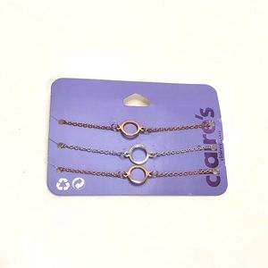 Dainty Circle Bracelets . Set of 3!